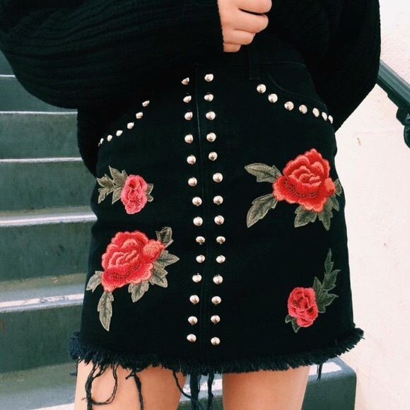 LF Dresses & Skirts - LF Rose Studded Skirt